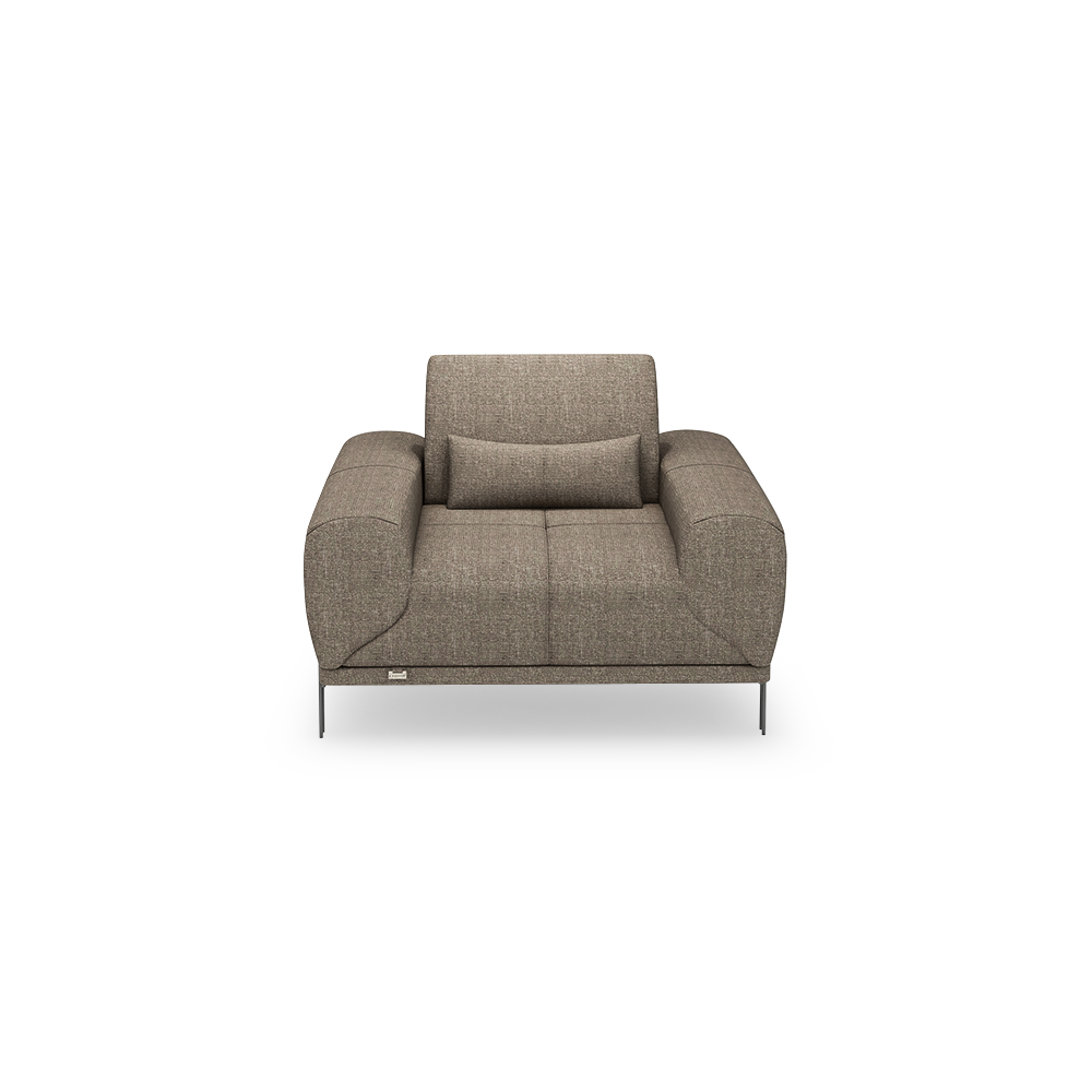 WILFORD – Modular Fabric / Leather Sofa with Adjustable Backrest (1-seater)