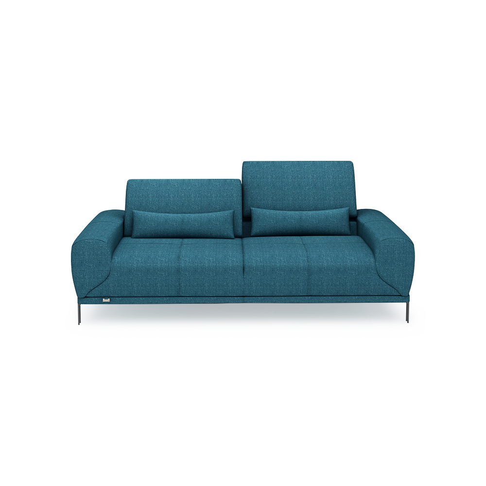 WILFORD – Modular Fabric / Leather Sofa with Adjustable Backrest (3-seater)