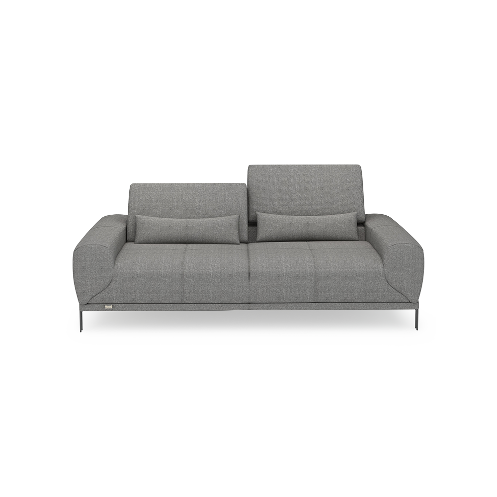 WILFORD – Modular Fabric / Leather Sofa with Adjustable Backrest (3-seater)