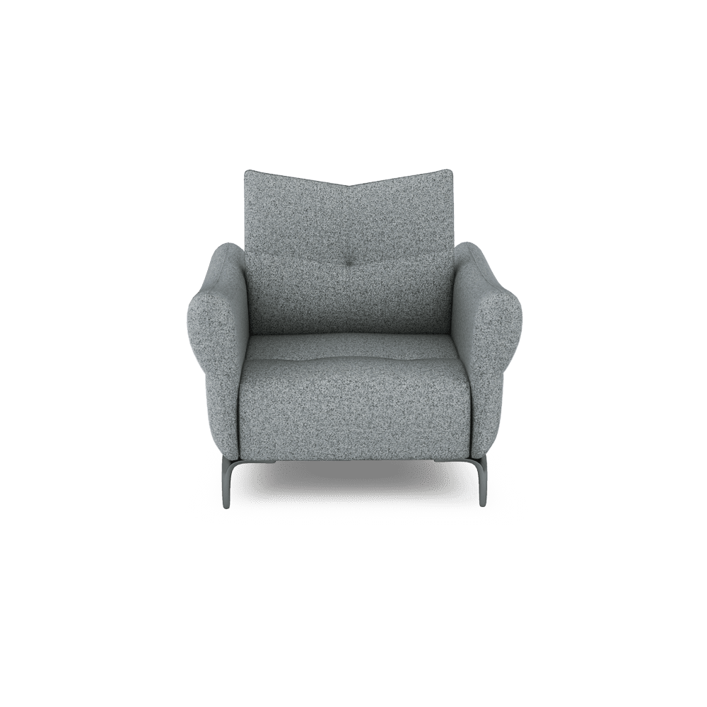 AFFING – Modular Push-Back Fabric / Leather Sofa (1-seater)