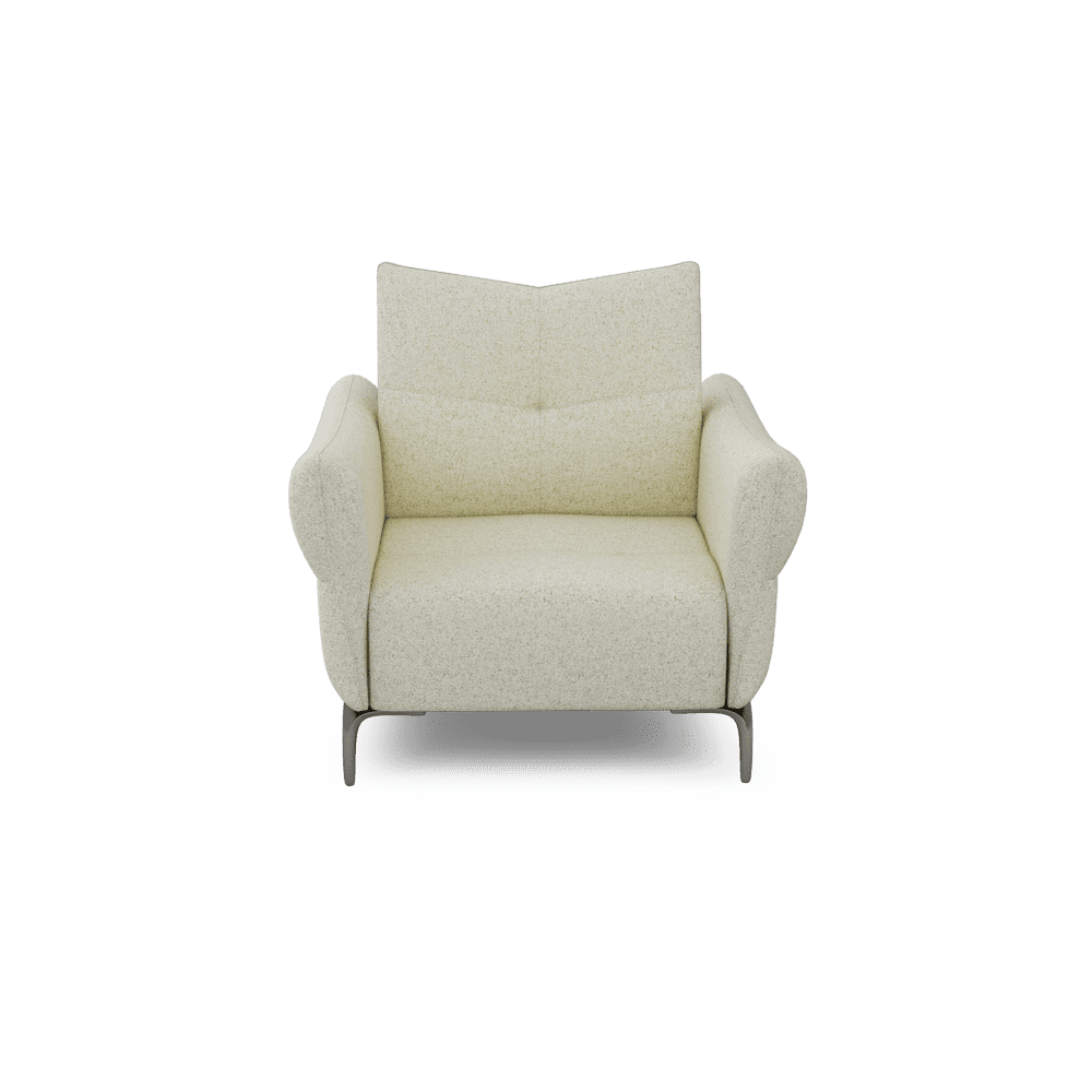 AFFING – Modular Push-Back Fabric / Leather Sofa (1-seater)