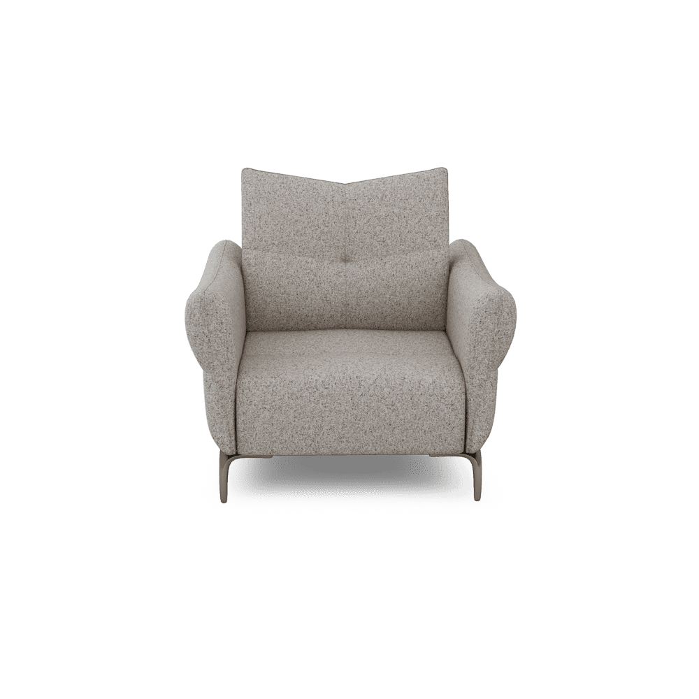 AFFING – Modular Push-Back Fabric / Leather Sofa (1-seater)