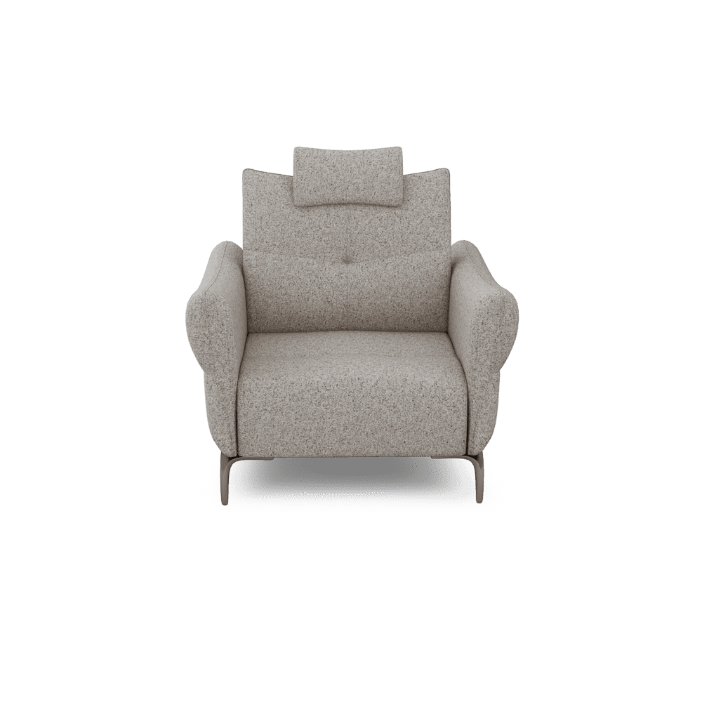 AFFING – Modular Push-Back Fabric / Leather Sofa (1-seater)