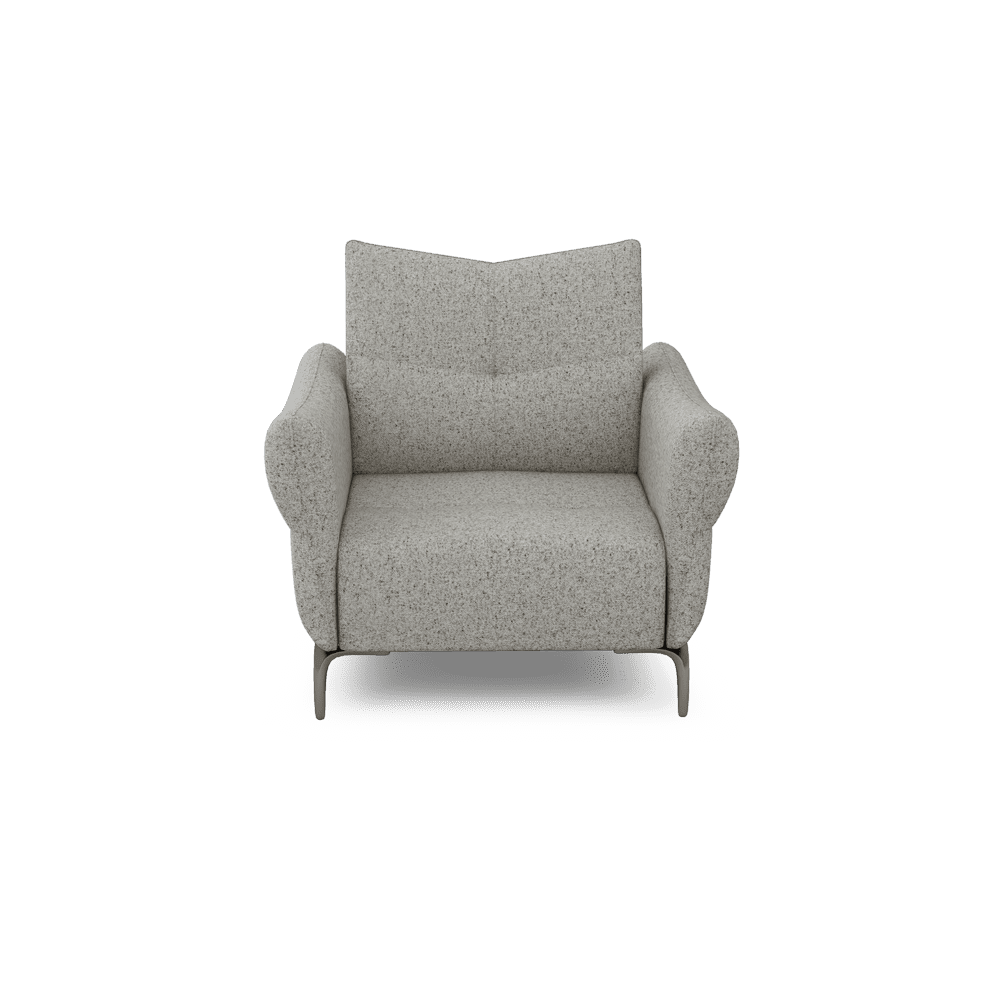 AFFING – Modular Push-Back Fabric / Leather Sofa (1-seater)