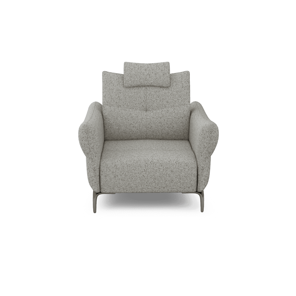 AFFING – Modular Push-Back Fabric / Leather Sofa (1-seater)