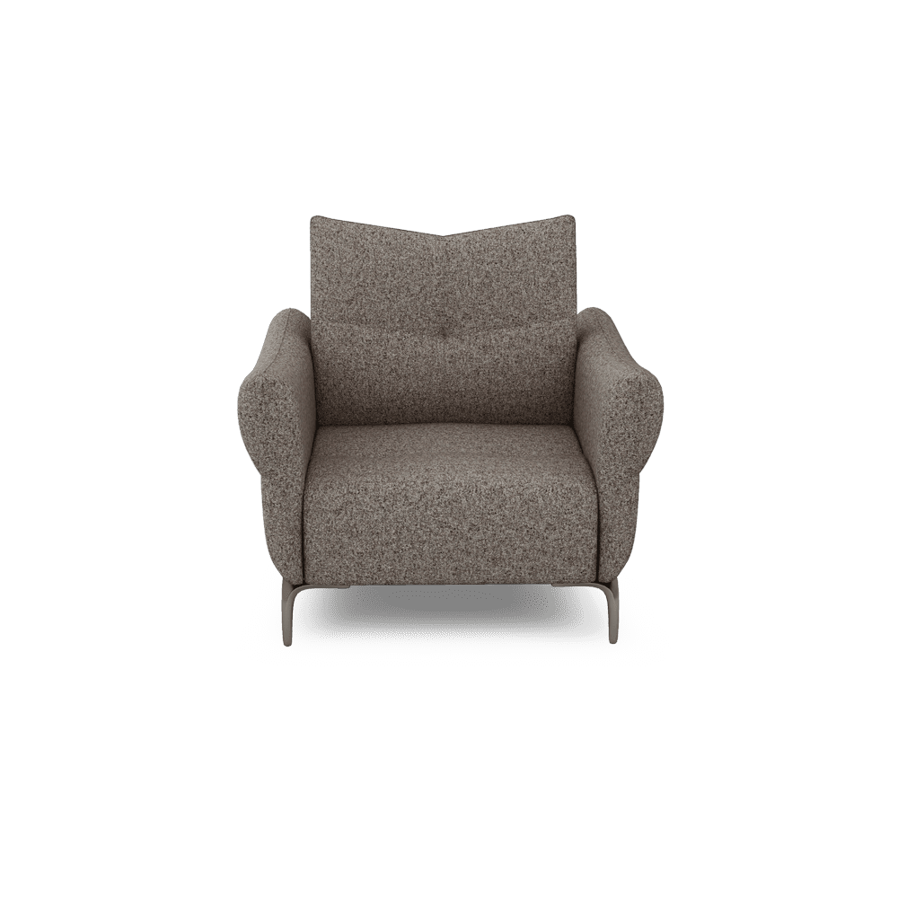 AFFING – Modular Push-Back Fabric / Leather Sofa (1-seater)