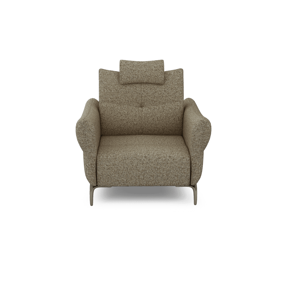 AFFING – Modular Push-Back Fabric / Leather Sofa (1-seater)