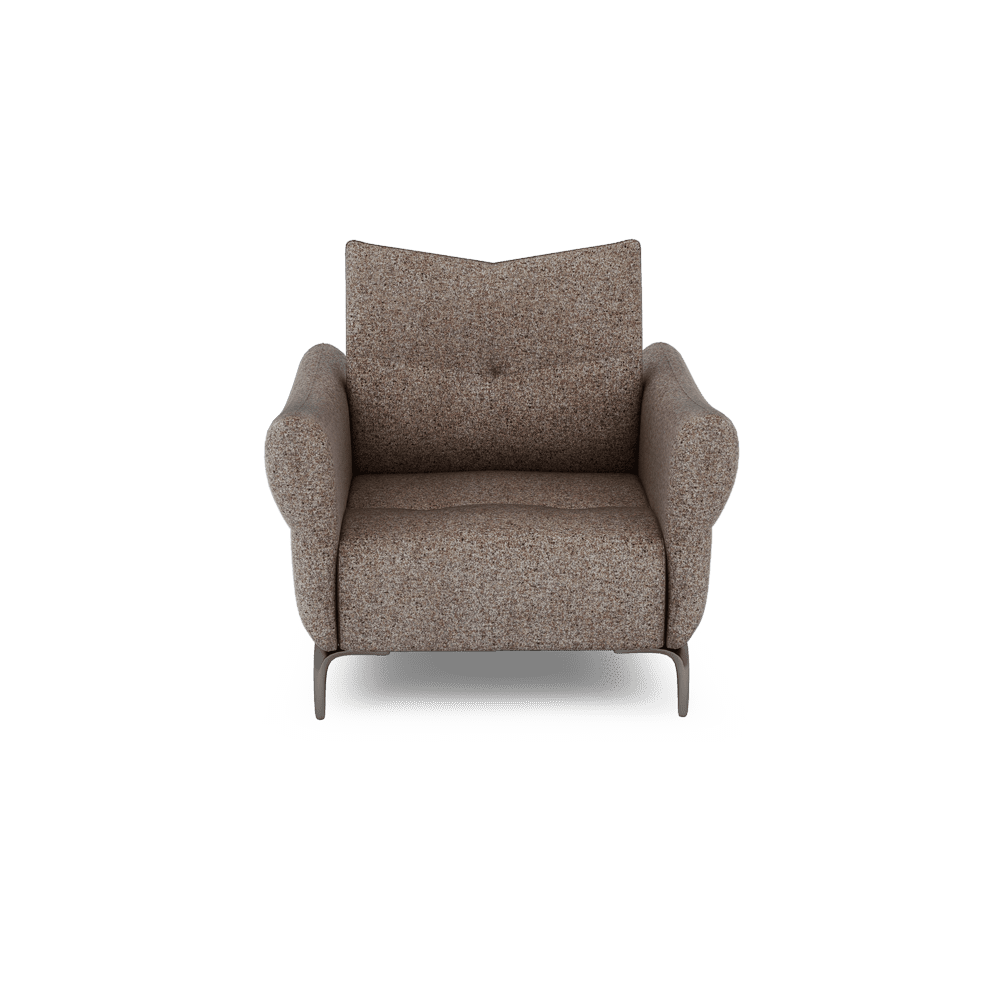 AFFING – Modular Push-Back Fabric / Leather Sofa (1-seater)