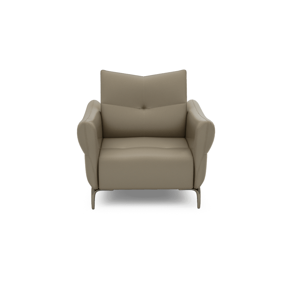 AFFING – Modular Push-Back Fabric / Leather Sofa (1-seater)