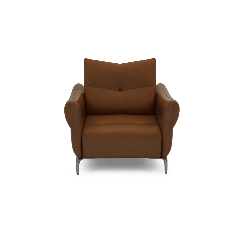 AFFING – Modular Push-Back Fabric / Leather Sofa (1-seater)