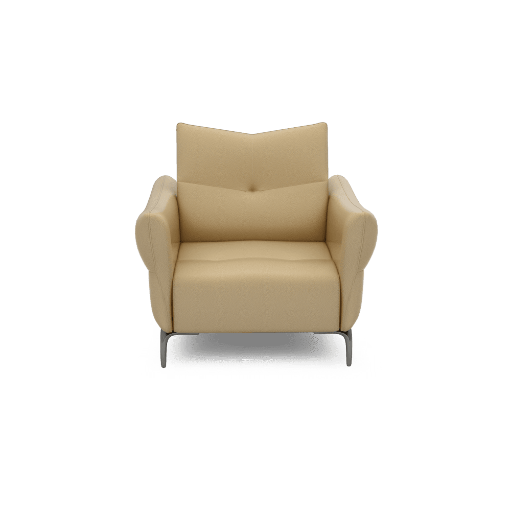 AFFING – Modular Push-Back Fabric / Leather Sofa (1-seater)