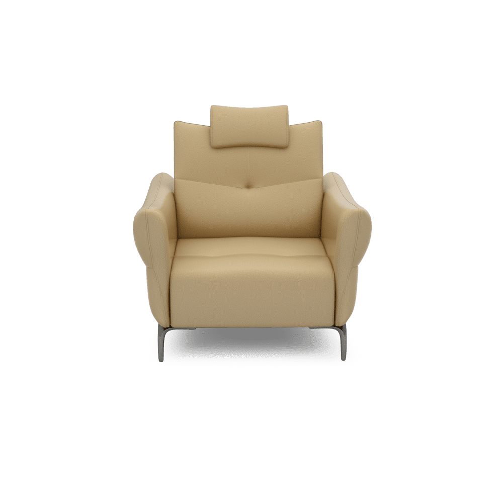 AFFING – Modular Push-Back Fabric / Leather Sofa (1-seater)