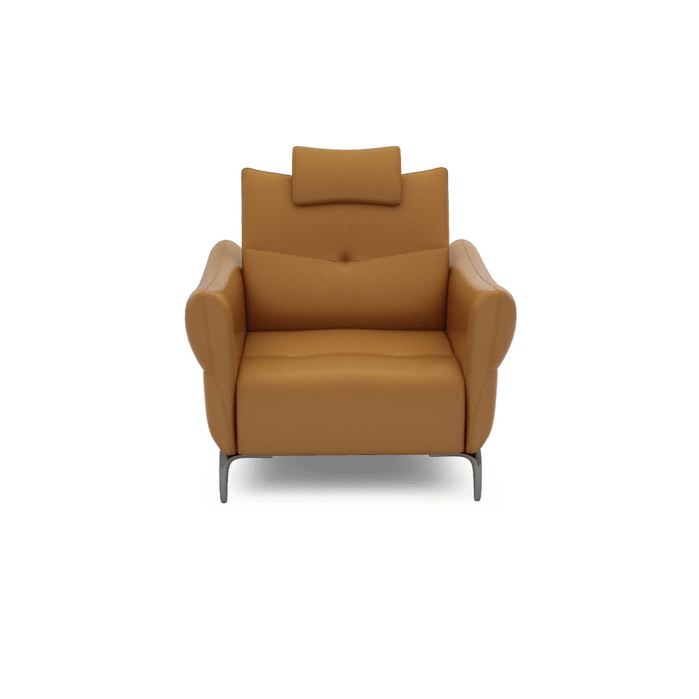 AFFING – Modular Push-Back Fabric / Leather Sofa (1-seater)