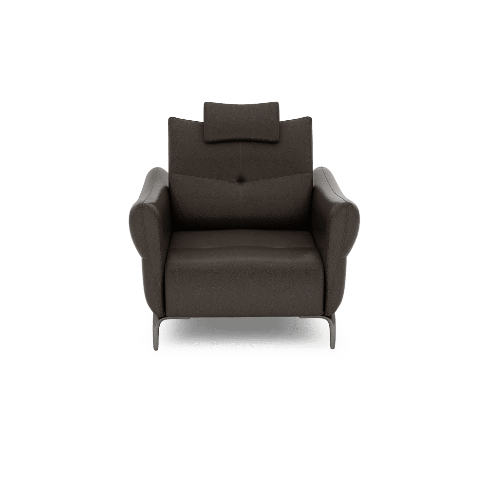 AFFING – Modular Push-Back Fabric / Leather Sofa (1-seater)