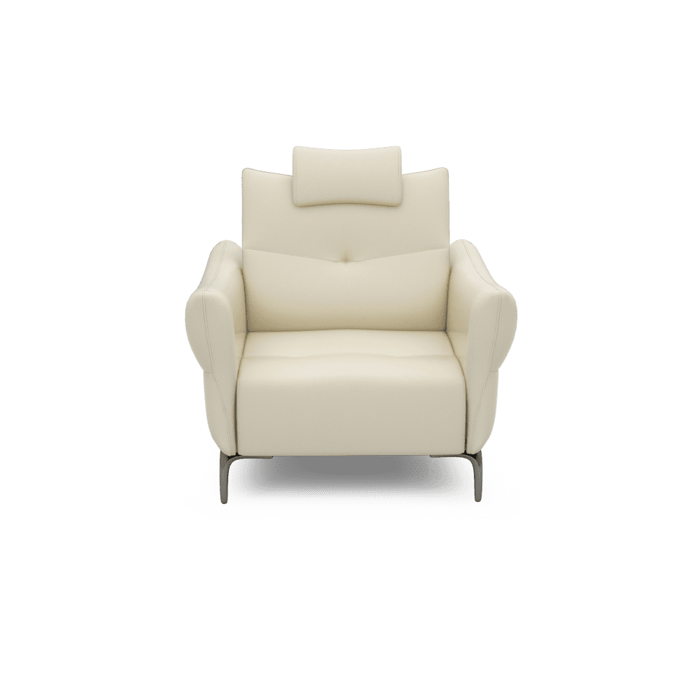 AFFING – Modular Push-Back Fabric / Leather Sofa (1-seater)