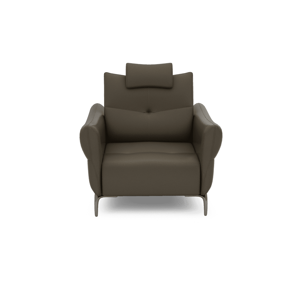 AFFING – Modular Push-Back Fabric / Leather Sofa (1-seater)