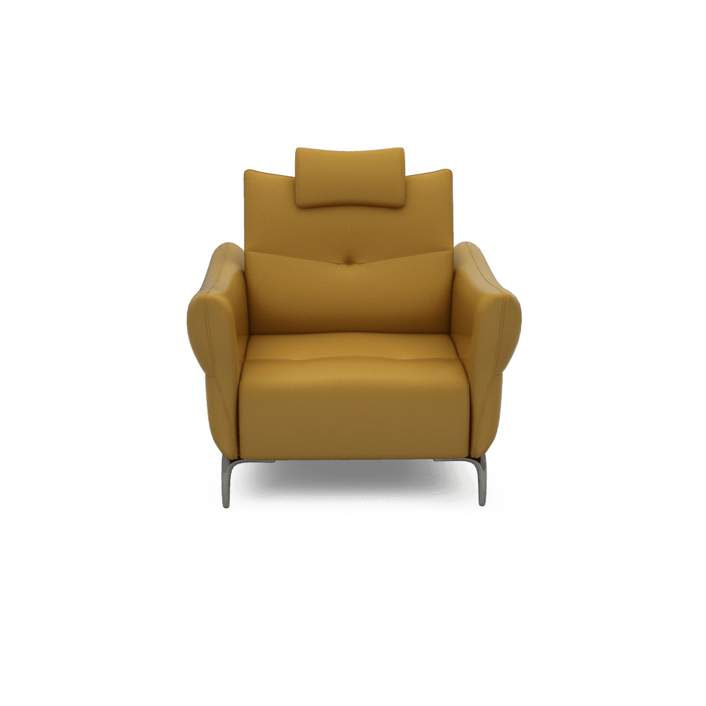 AFFING – Modular Push-Back Fabric / Leather Sofa (1-seater)