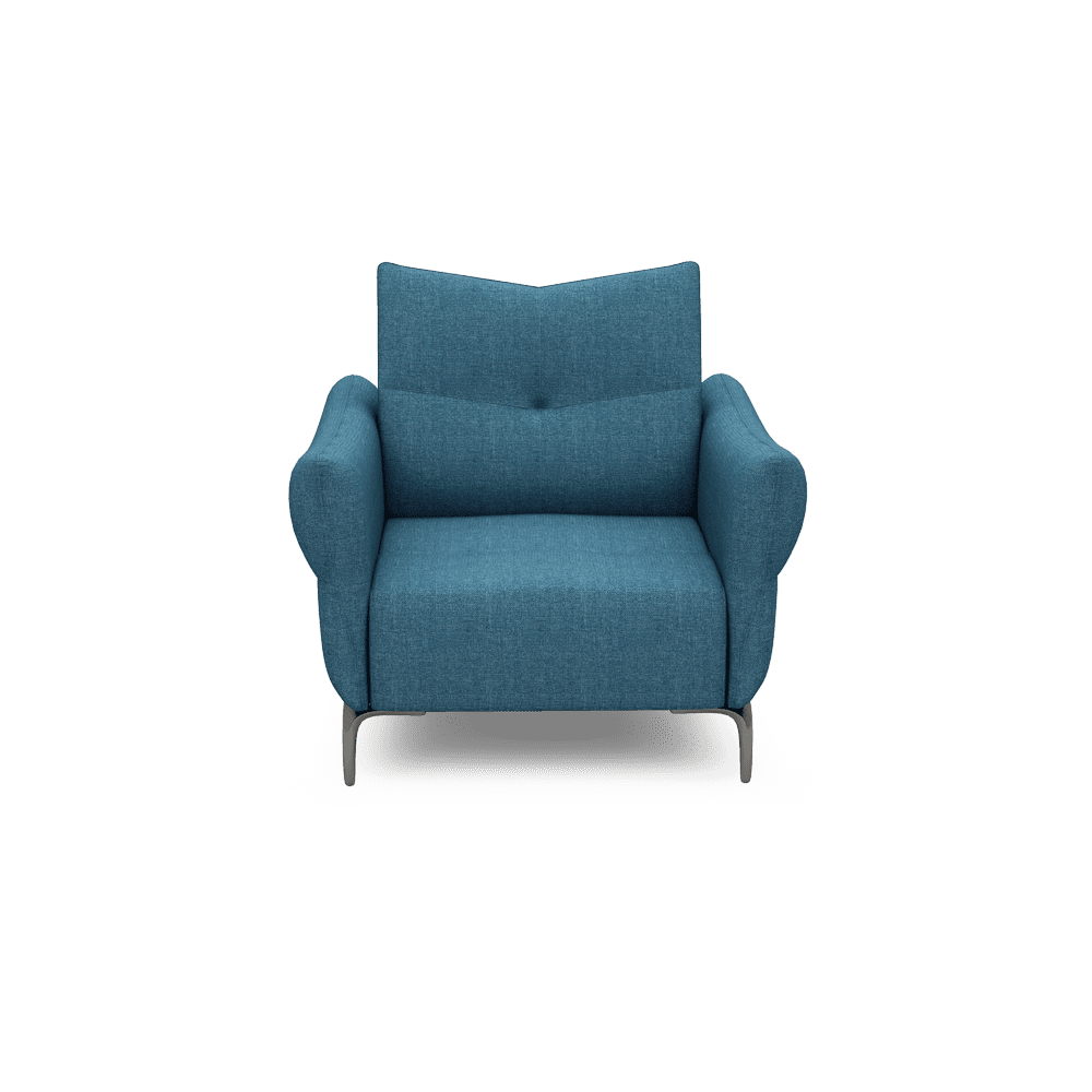 AFFING – Modular Push-Back Fabric / Leather Sofa (1-seater)