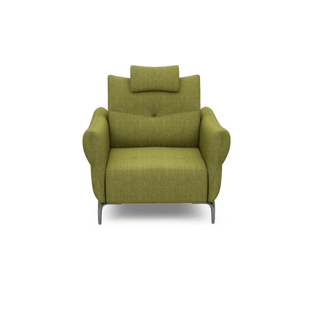 AFFING – Modular Push-Back Fabric / Leather Sofa (1-seater)