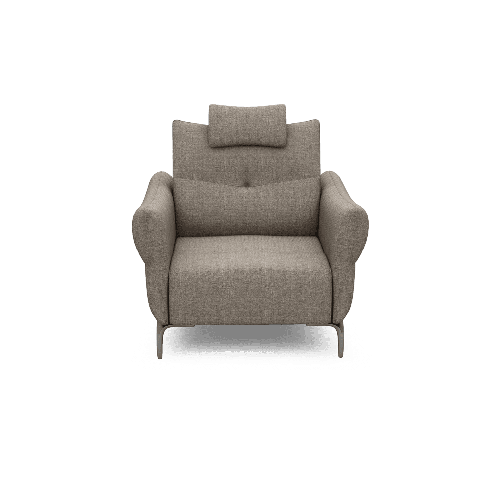 AFFING – Modular Push-Back Fabric / Leather Sofa (1-seater)