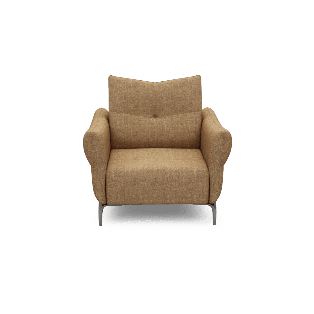 AFFING – Modular Push-Back Fabric / Leather Sofa (1-seater)