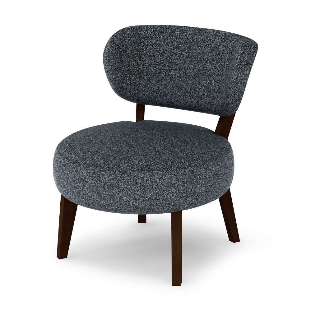 STRADA - Round Fabric Armchair