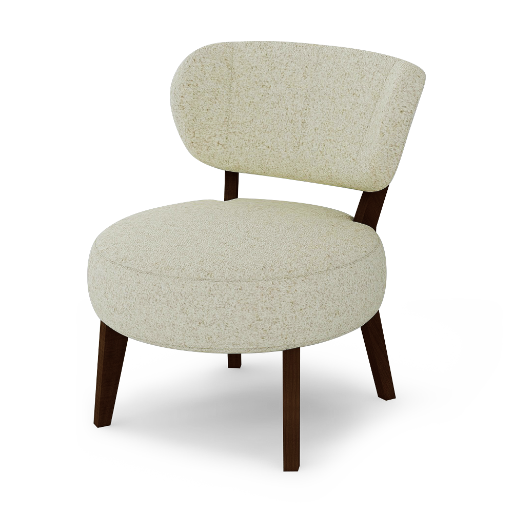 STRADA - Round Fabric Armchair