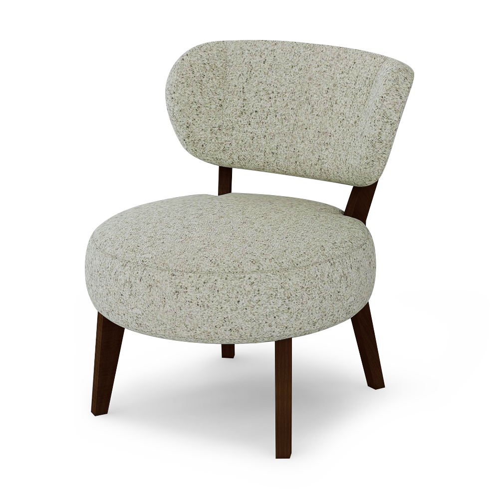 STRADA - Round Fabric Armchair