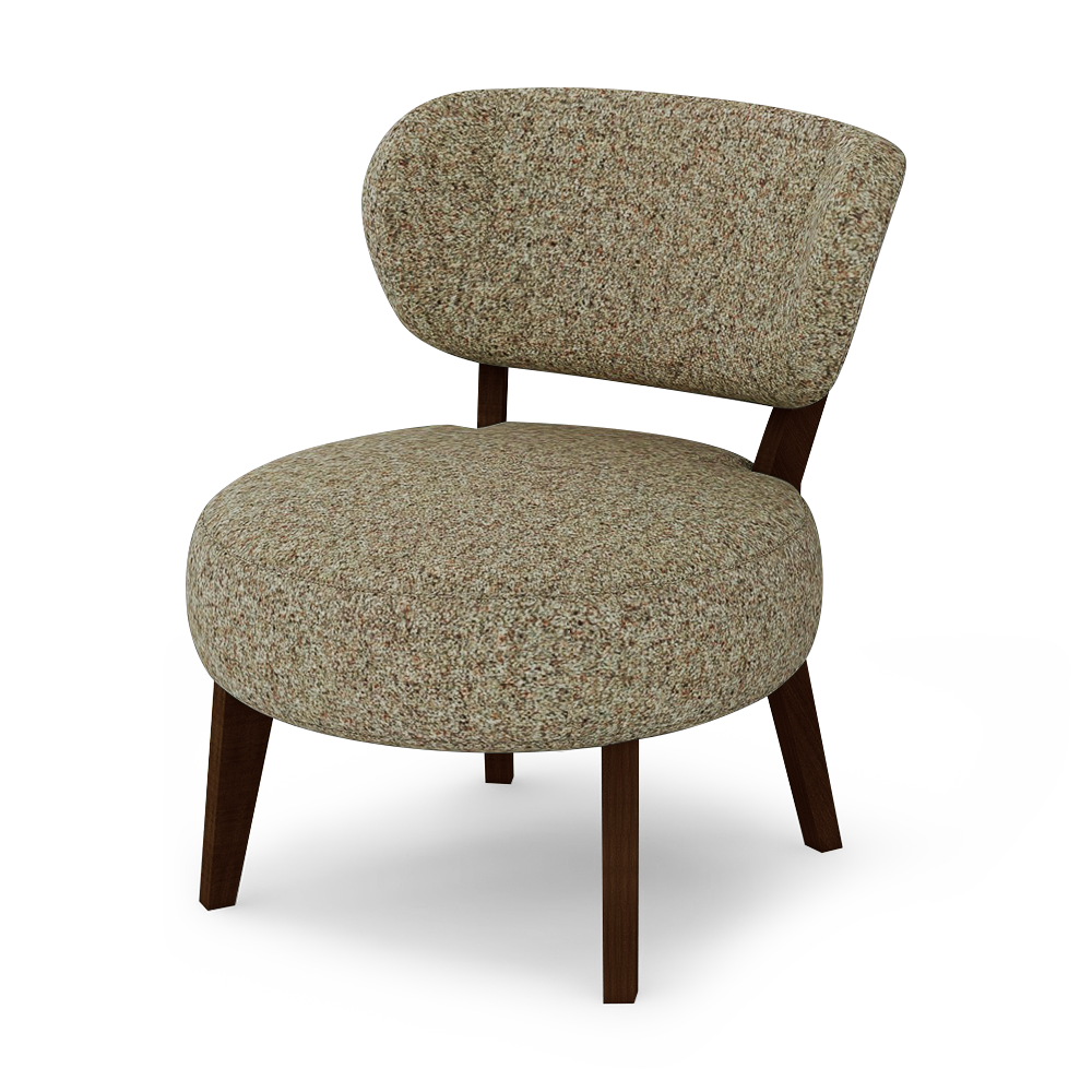 STRADA - Round Fabric Armchair