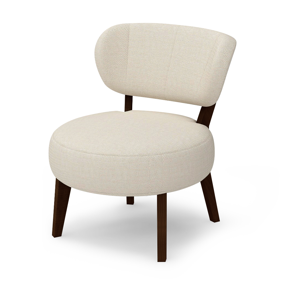 STRADA - Round Fabric Armchair
