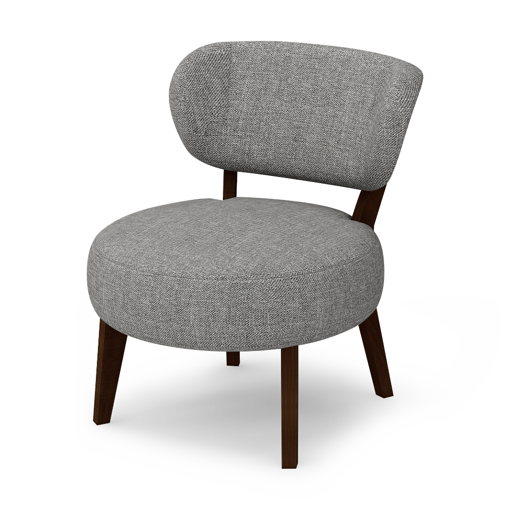 STRADA - Round Fabric Armchair