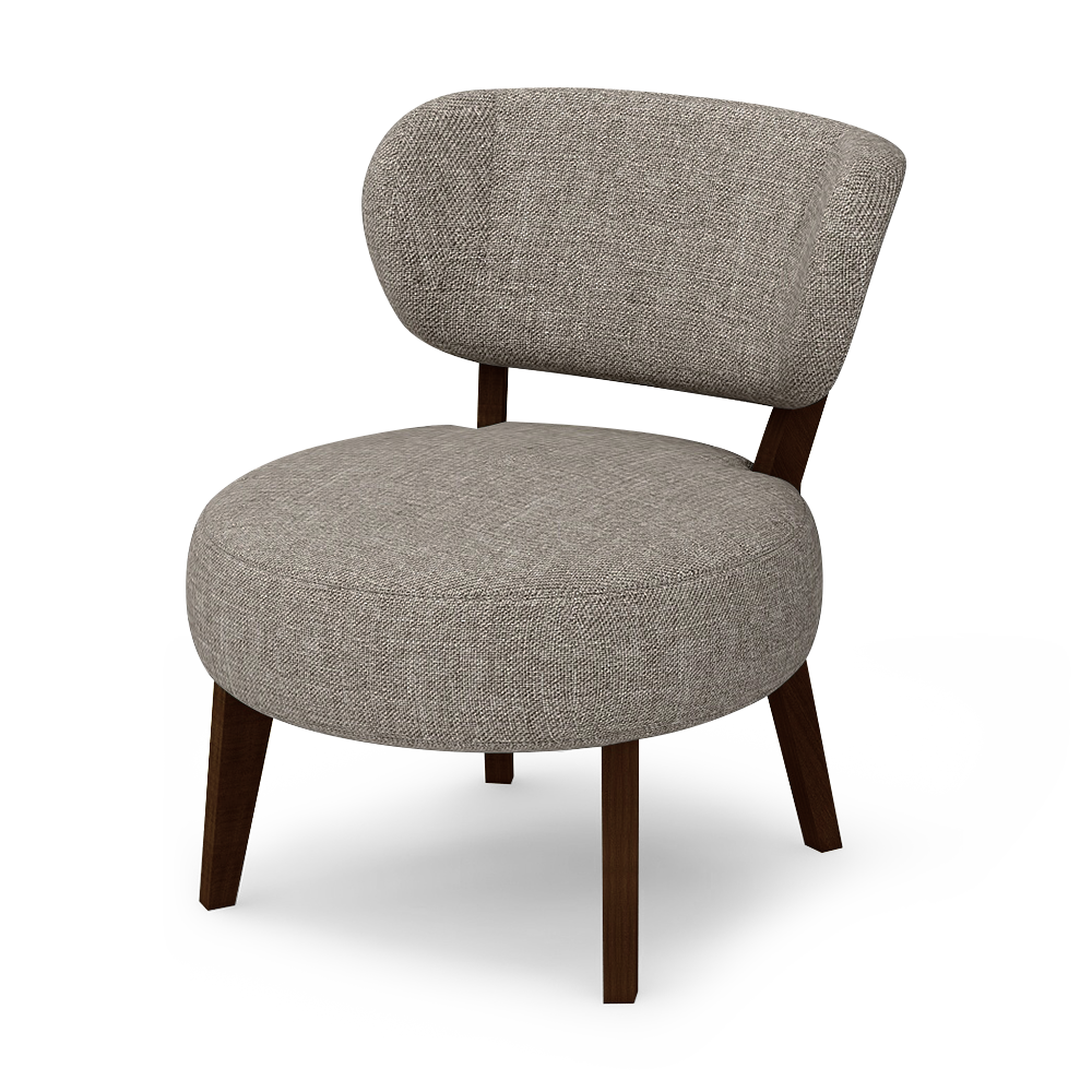 STRADA - Round Fabric Armchair