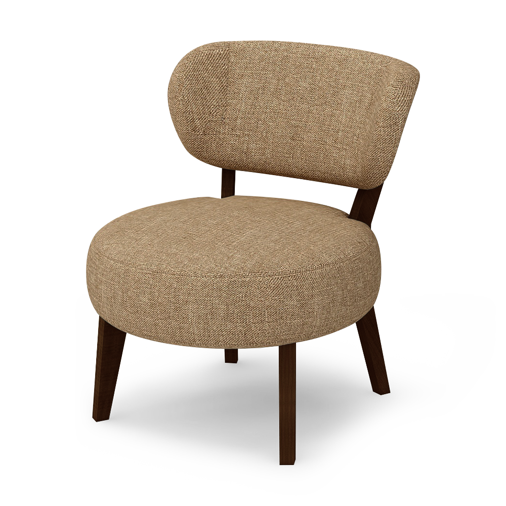STRADA - Round Fabric Armchair