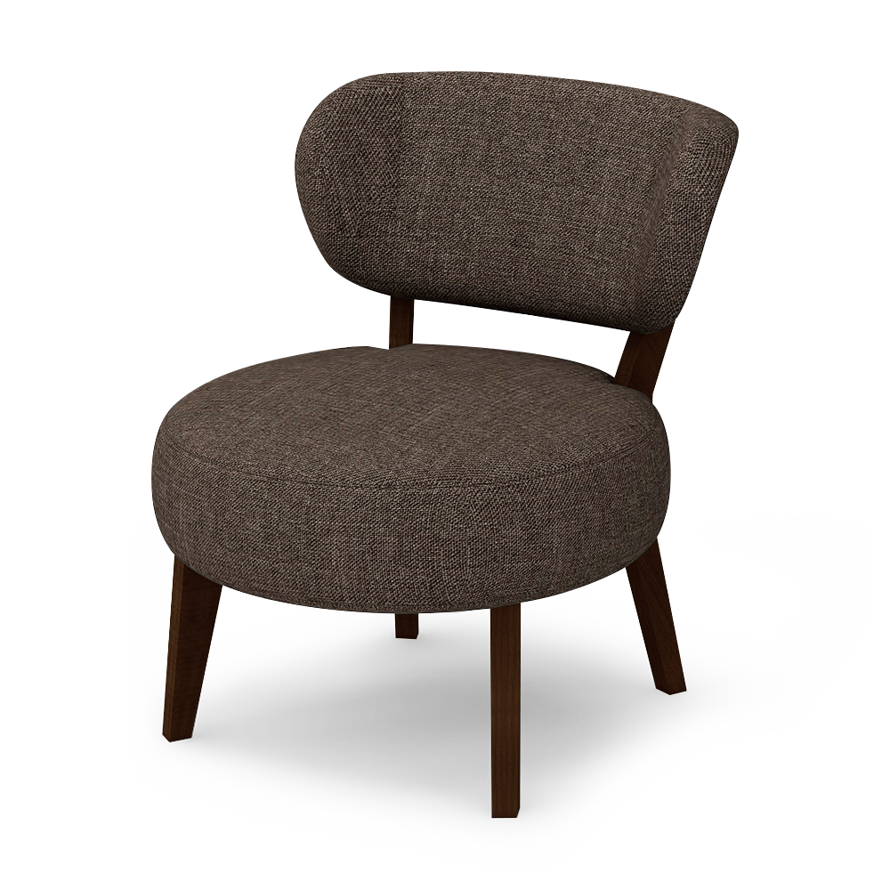 STRADA - Round Fabric Armchair