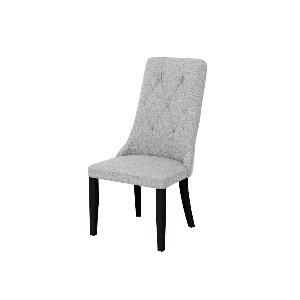 ISADORA - Fabric / Leather High-Back Tufted Dining Chair