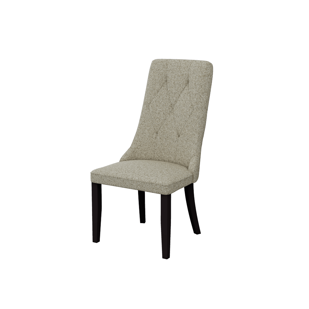 ISADORA - Fabric / Leather High-Back Tufted Dining Chair