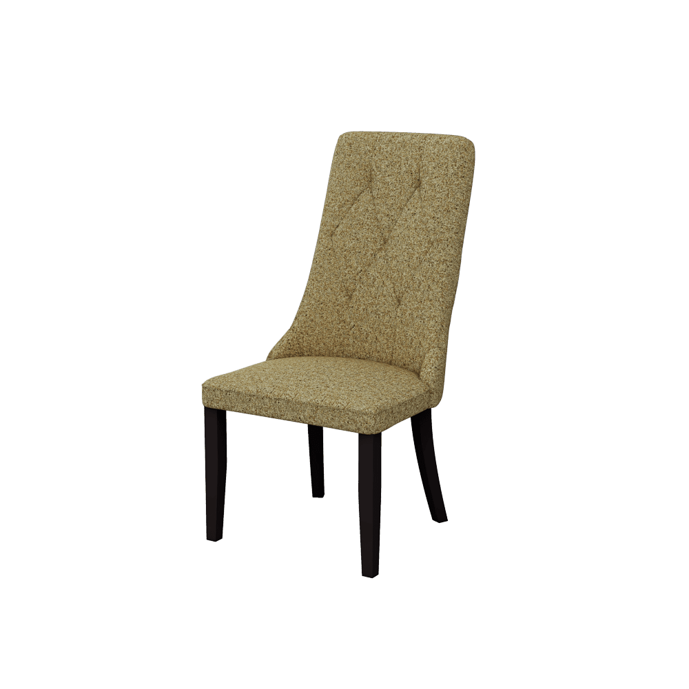 ISADORA - Fabric / Leather High-Back Tufted Dining Chair