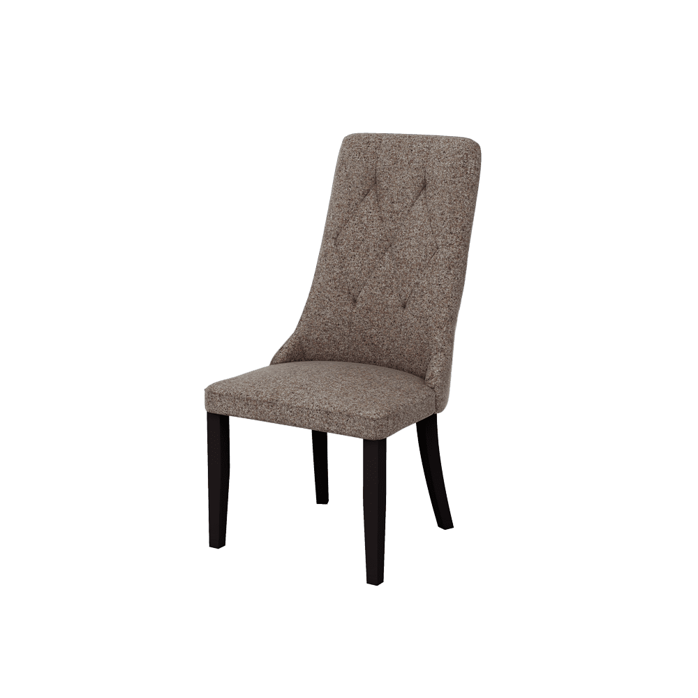 ISADORA - Fabric / Leather High-Back Tufted Dining Chair