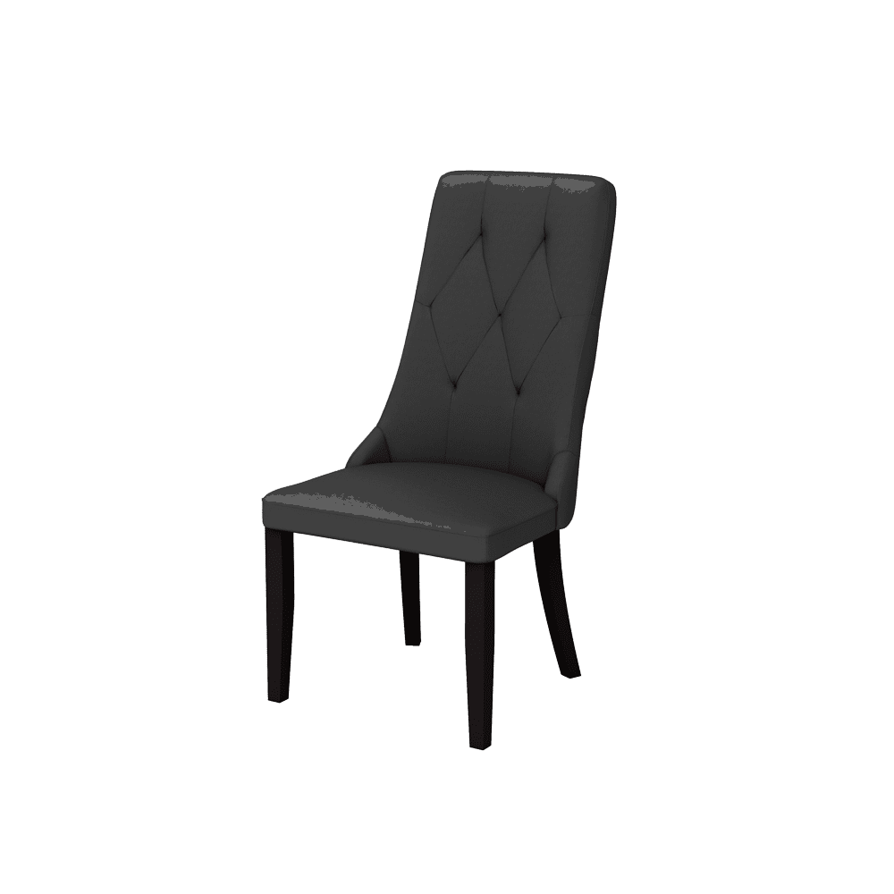 ISADORA - Fabric / Leather High-Back Tufted Dining Chair