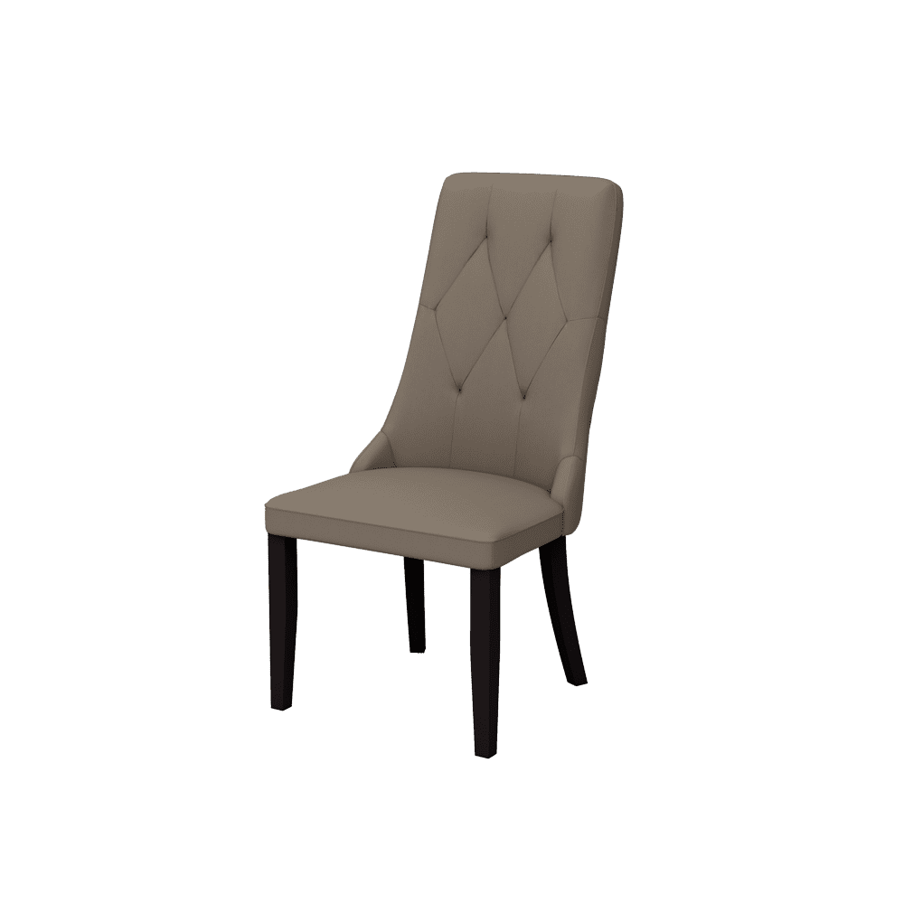 ISADORA - Fabric / Leather High-Back Tufted Dining Chair
