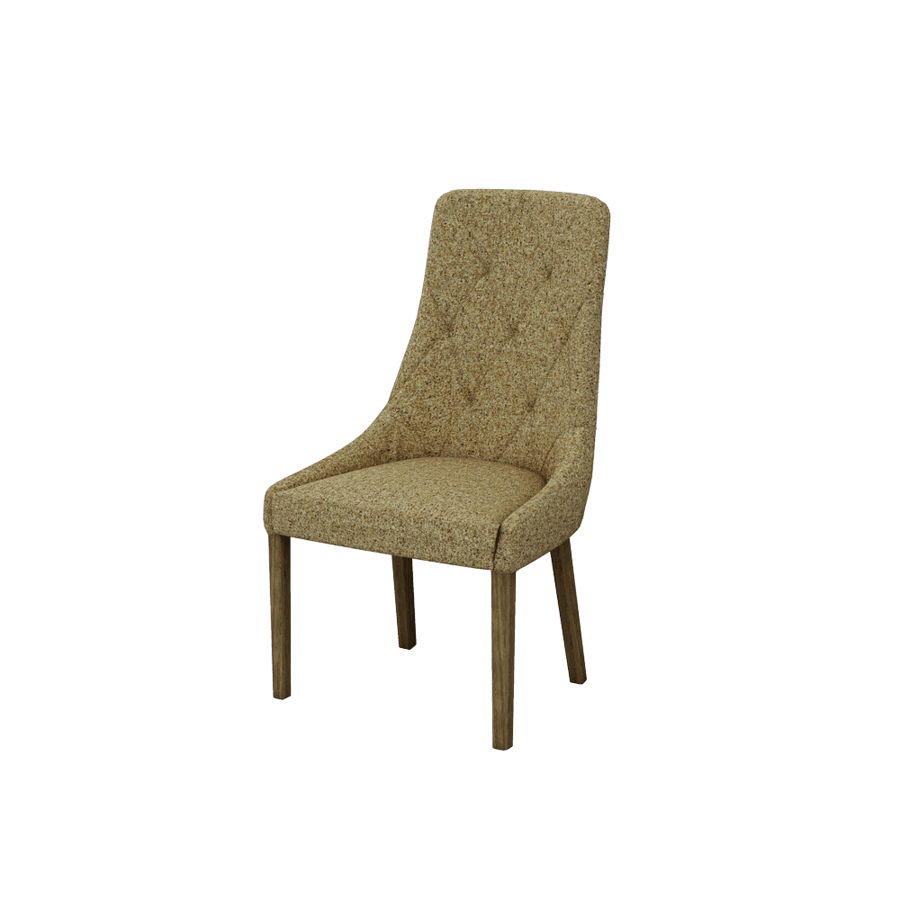 OPHELIA – Fabric / Leather Tufted Dining Chair