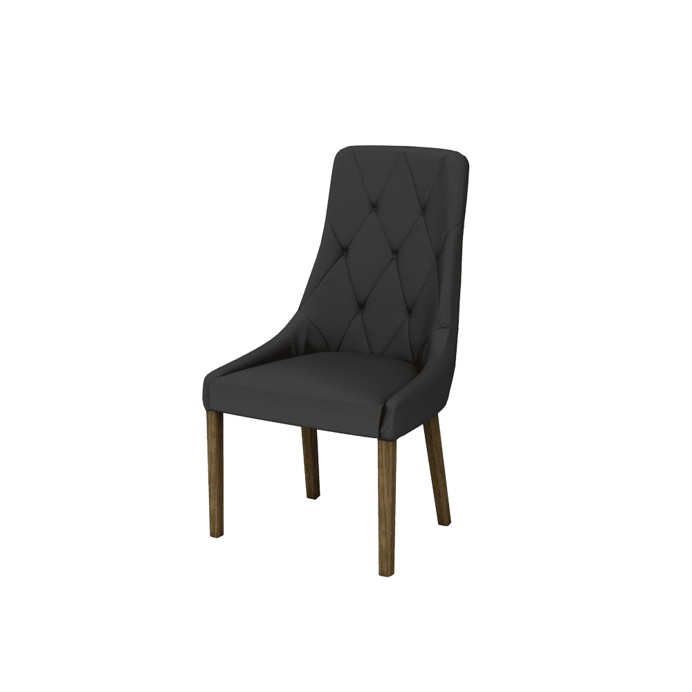 OPHELIA – Fabric / Leather Tufted Dining Chair