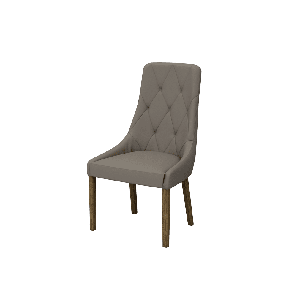 OPHELIA – Fabric / Leather Tufted Dining Chair