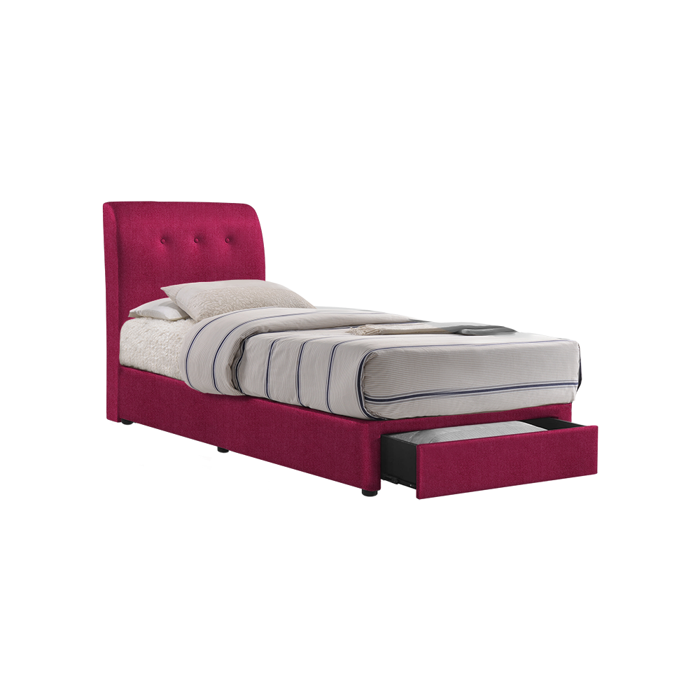 CLINTON - Mix & Match Divan Bed Frame (with drawer) - Single / Super Single / Queen / King