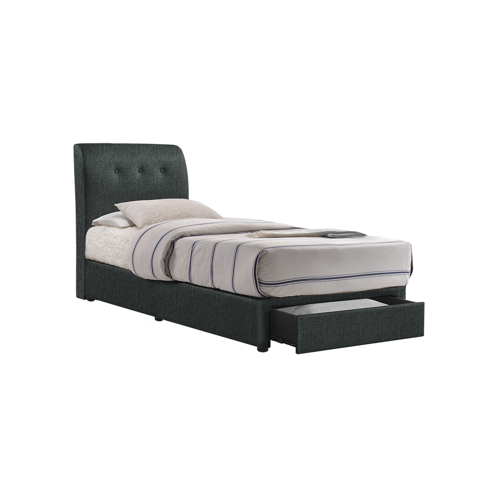 CLINTON - Mix & Match Divan Bed Frame (with drawer) - Single / Super Single / Queen / King