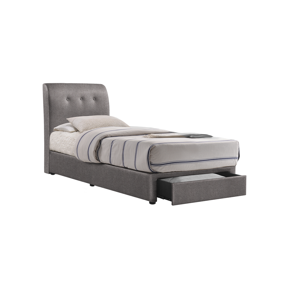 CLINTON - Mix & Match Divan Bed Frame (with drawer) - Single / Super Single / Queen / King