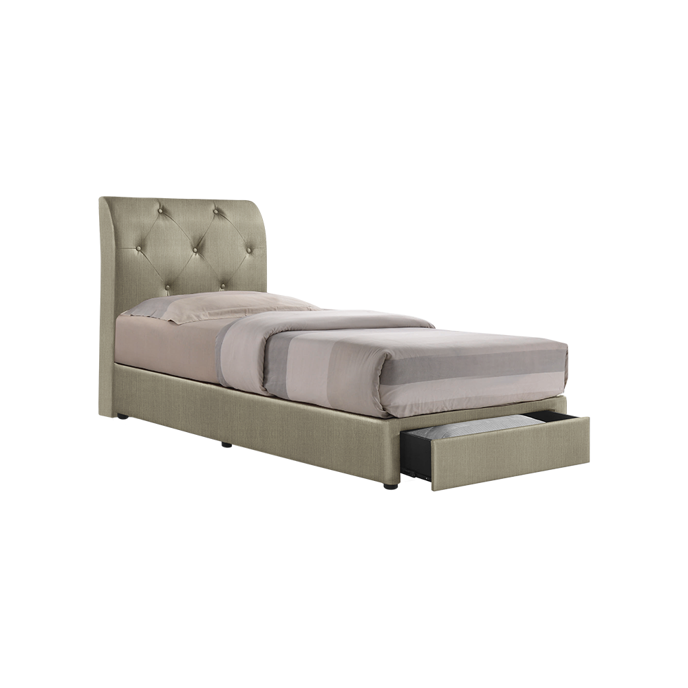 COWELL - Mix & Match Divan Bed Frame (with drawer) - Single / Super Single / Queen / King