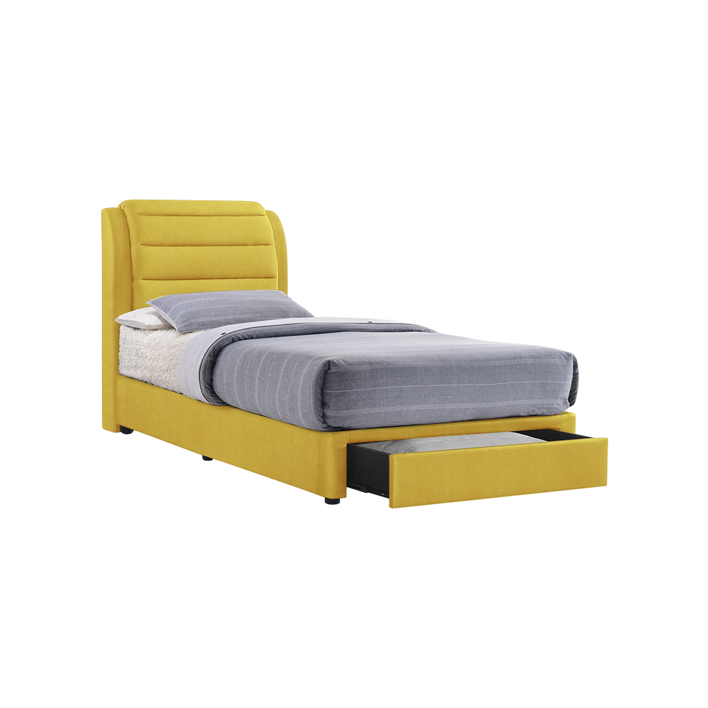 LARA - Mix & Match Divan Bed Frame (with drawer) - Single / Super Single / Queen / King