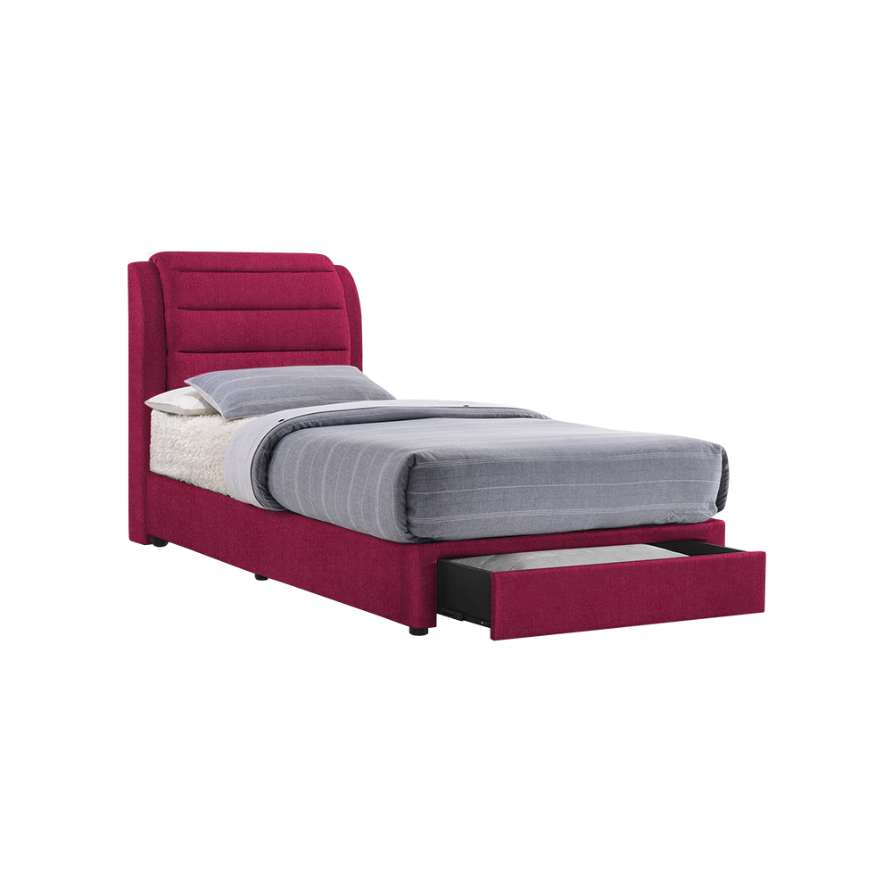LARA - Mix & Match Divan Bed Frame (with drawer) - Single / Super Single / Queen / King