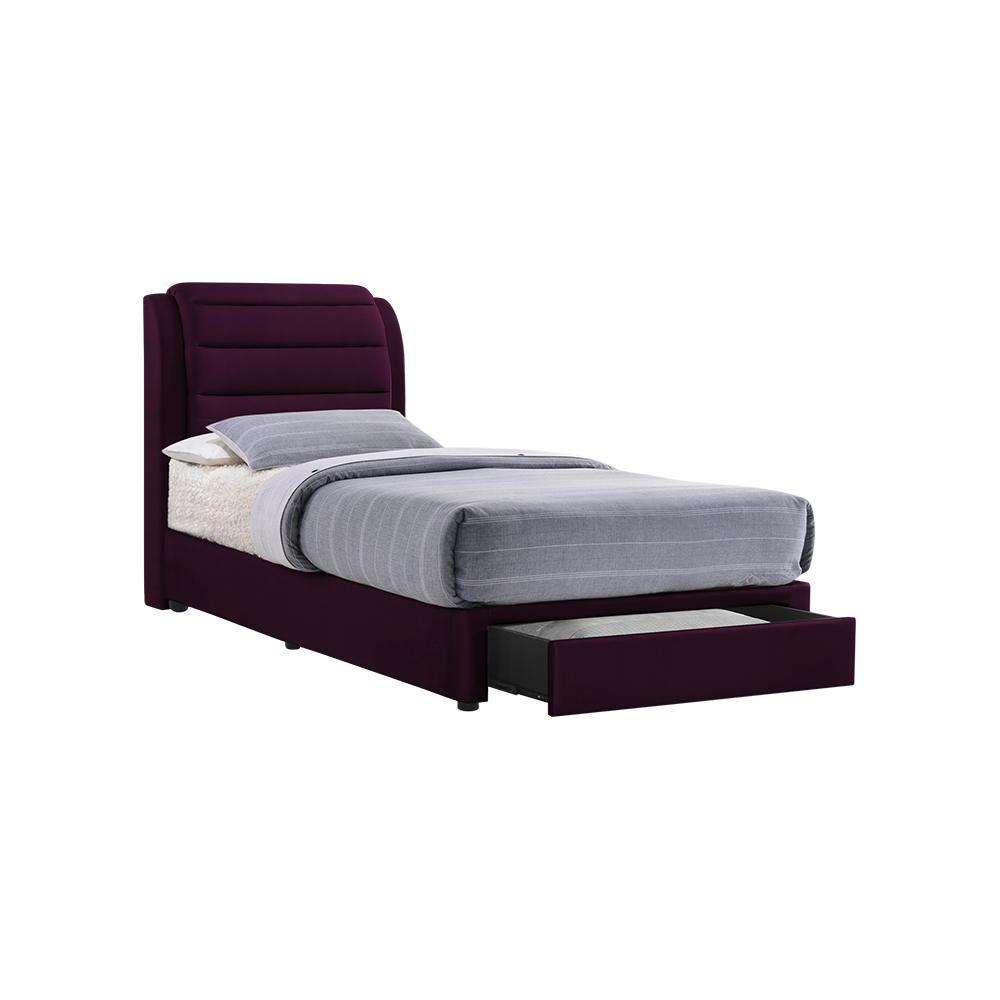 LARA - Mix & Match Divan Bed Frame (with drawer) - Single / Super Single / Queen / King